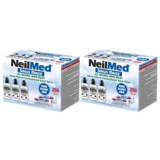 NEILMED サイナスリンス リフィル 250包 洗浄ボトル×3本付(2箱セット)/ 防腐剤不使用 大容量 鼻洗浄 鼻うがい コストコ 花粉症 鼻炎 ウイルス対策 風邪予防（Yahoo!・一期一会ヤフー店）