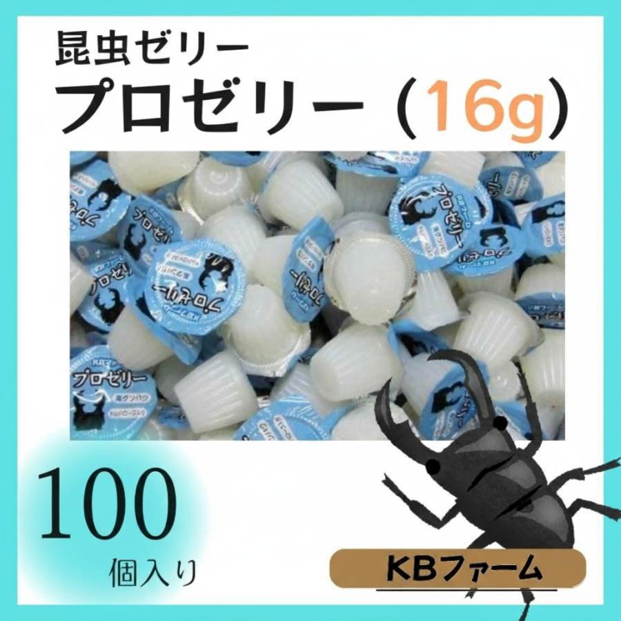 昆虫ゼリー プロゼリー 16g KBファーム (16g100個) クワガタゼリー カブトムシ ゼリー エサ 餌（Yahoo!・一期一会ヤフー店）