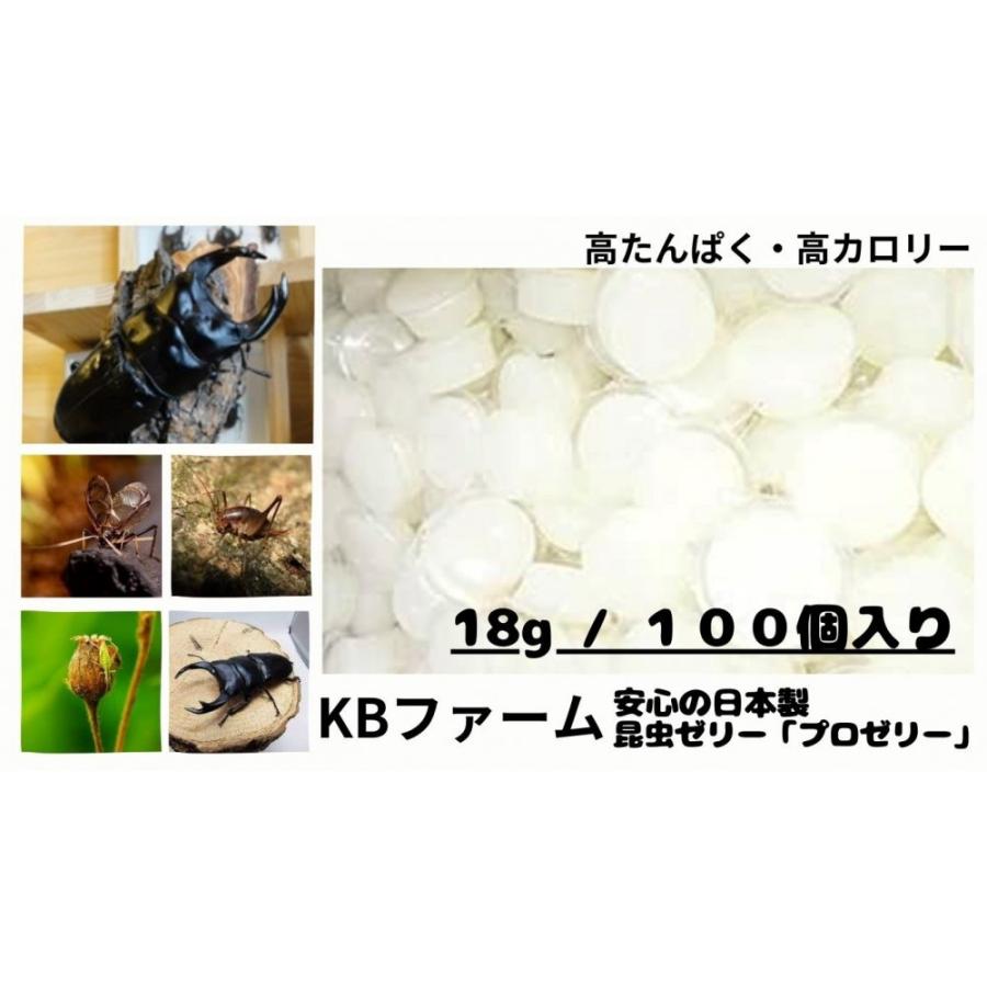 昆虫ゼリー プロゼリー 18g KBファーム (18g100個) クワガタゼリー