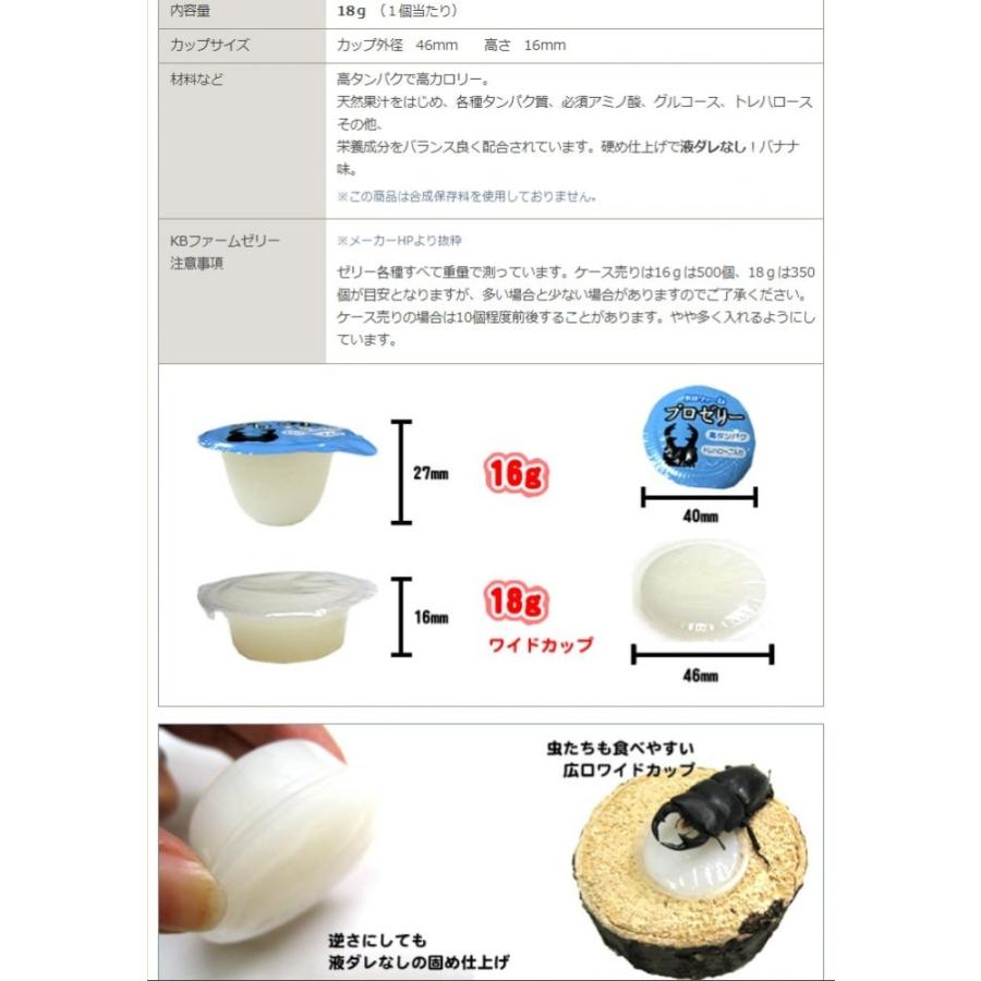 昆虫ゼリー プロゼリー 18g KBファーム (18g100個) クワガタゼリー