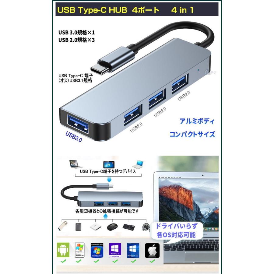 Usb Type C Hub 4ポート Usbハブ 4ポートusb Type C ハブ Usb Hub Type C Hub Usb 3 0 2 0 拡張 Usb C Hub Usb3 1 Gen1 Otg Usb Type C Tf Sd カードリーダー Usb C Bub 2 1号店