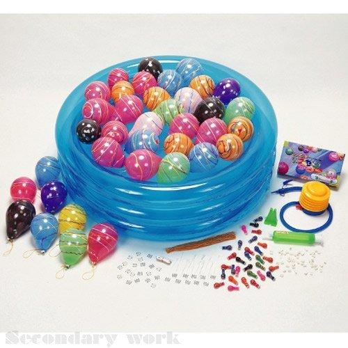 最も優遇の ヨーヨーつり大会ａ お客様100人用 縁日気分いっぱいのカラフルヨーヨー風船釣りキット 祭り用衣類