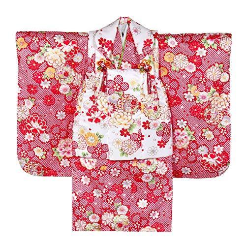 オリジナル 七五三 着物 フルセット 3歳 女の子 被布セット 被布コート 着物 襦袢 草履 巾着 髪飾り 赤 着物 着物ドレス Folliq4 Com