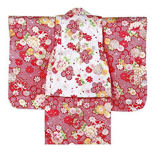 オリジナル 七五三 着物 フルセット 3歳 女の子 被布セット 被布コート 着物 襦袢 草履 巾着 髪飾り 赤 着物 着物ドレス Folliq4 Com