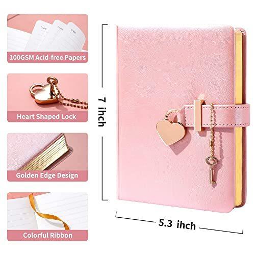 Cagie 日記帳 鍵付き ハート型 鍵付きノート かわいい 個人ジャーナル 学生 メモ帳 スケジュール帳 女の子 ギフ 日記帳 ダイアリー Www Bollywoodpapa Com