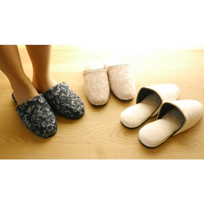 国際ブランド スリッパ 来客用 おしゃれ ゴブラン 日本製 ルームシューズ 華やか 通年用 北欧風 オフィス 花柄 かわいい レディース 室内 ゴブラン織り