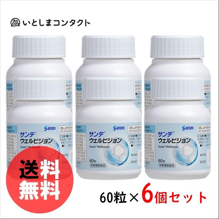参天製薬 サンテ ウェルビジョン 60粒(1ヵ月分)×6個 : icwv1-6 : いと 