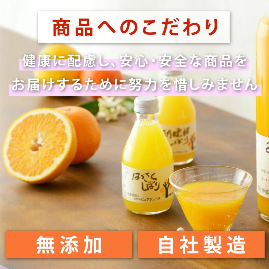 母の日ギフト 2024 みかんジュース オレンジジュース  ストレート 飲料 和歌山 180ml 8本 無添加 健康｜ito-noen｜03