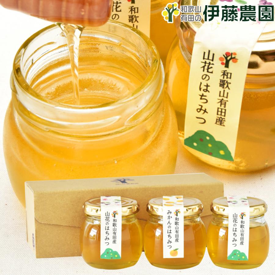 伊藤農園 純粋 和歌山産 はちみつ 100g 3個セット みかん 山花 蜂蜜