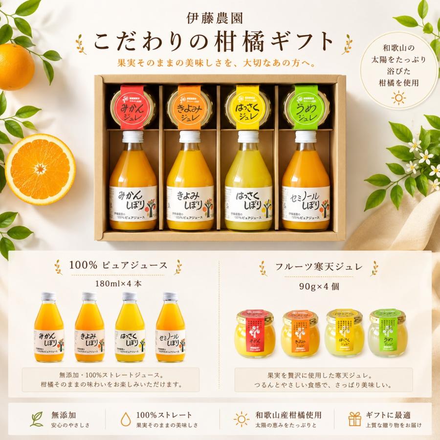 お中元 ギフト ジュース みかんジュース ストレート 無添加 オレンジジュース みかんゼリー | 伊藤農園 | 13