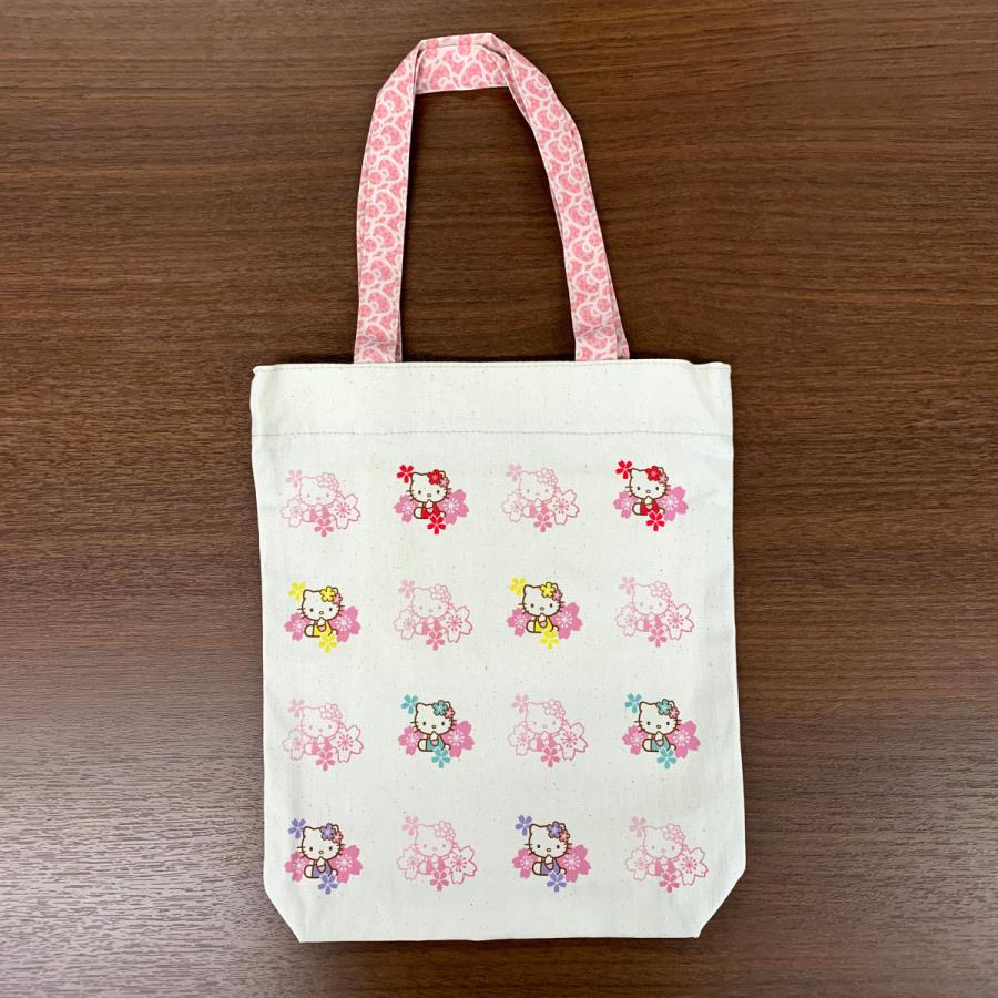 五色帆布堂×ハローキティ A4縦長トートバッグ 桜キティ : ITO-OP