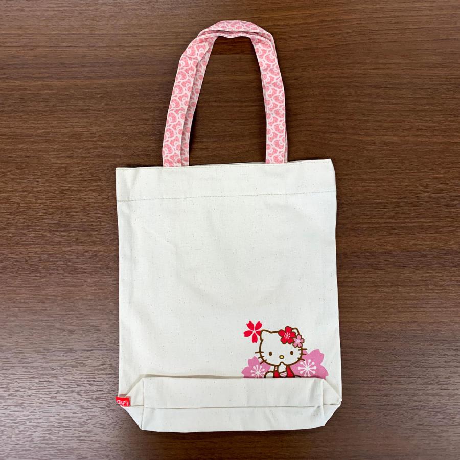 五色帆布堂×ハローキティ A4縦長トートバッグ 桜キティ : ITO-OP