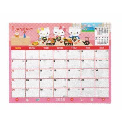 サンリオ 2025年 カレンダー (日始) 卓上カレンダー シート式 ハロー