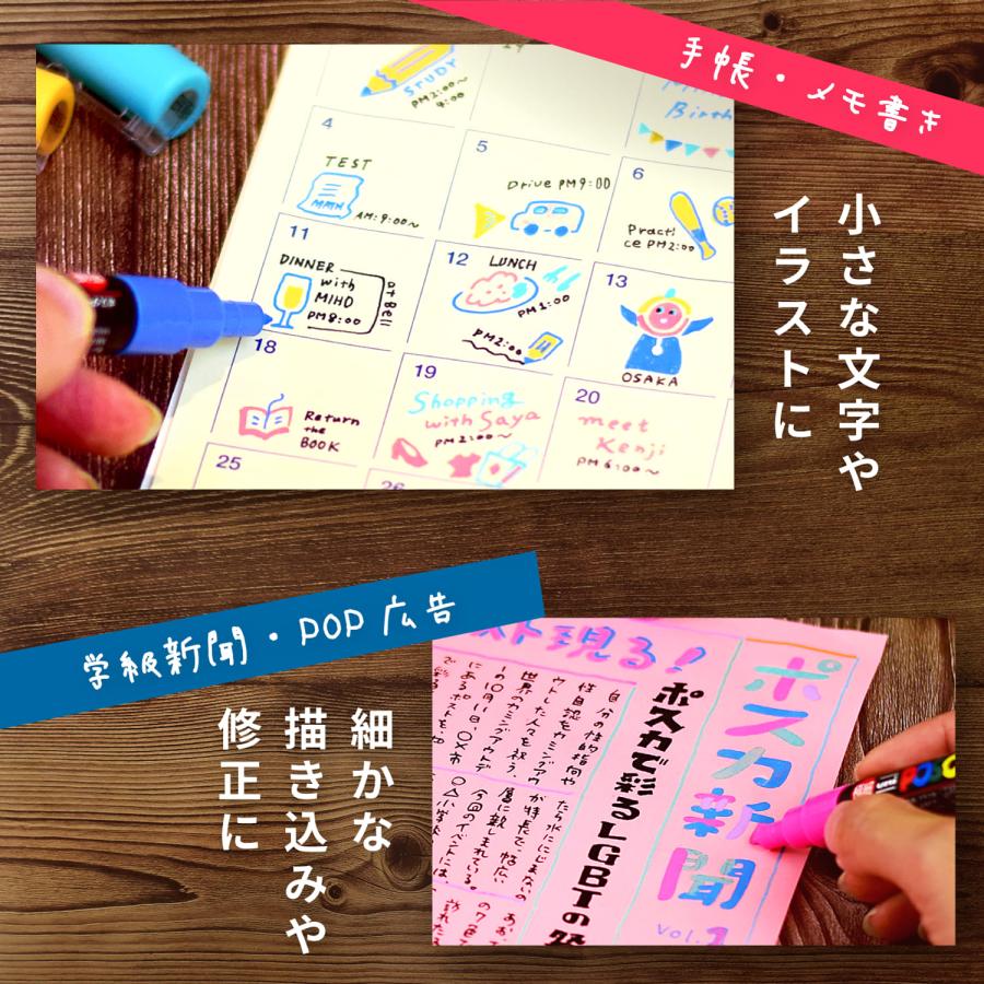 三菱鉛筆 ポスカ 極細 PC-1M 全21色セット ケース入り POSCA 水性