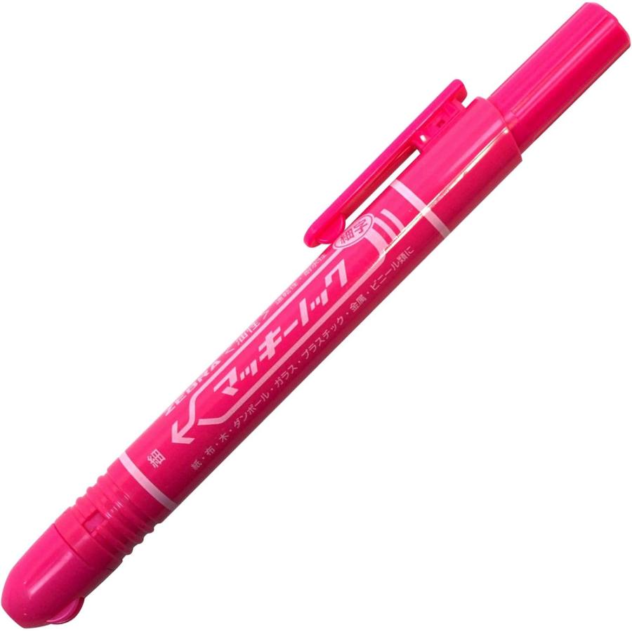 マッキー ZEBRA（ゼブラ） マッキーノック 油性マーカー 細字 ピンク P-YYSS6-P