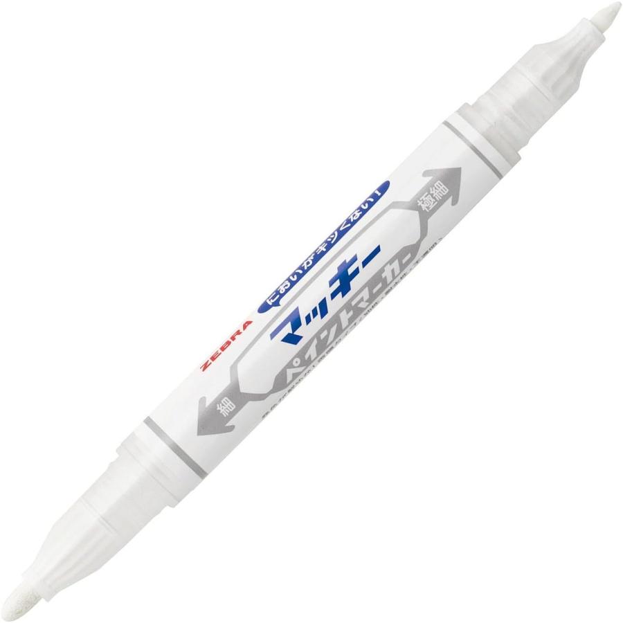 ZEBRA（ゼブラ） マッキーペイントマーカー 細字・極細 白 YYTS20-W