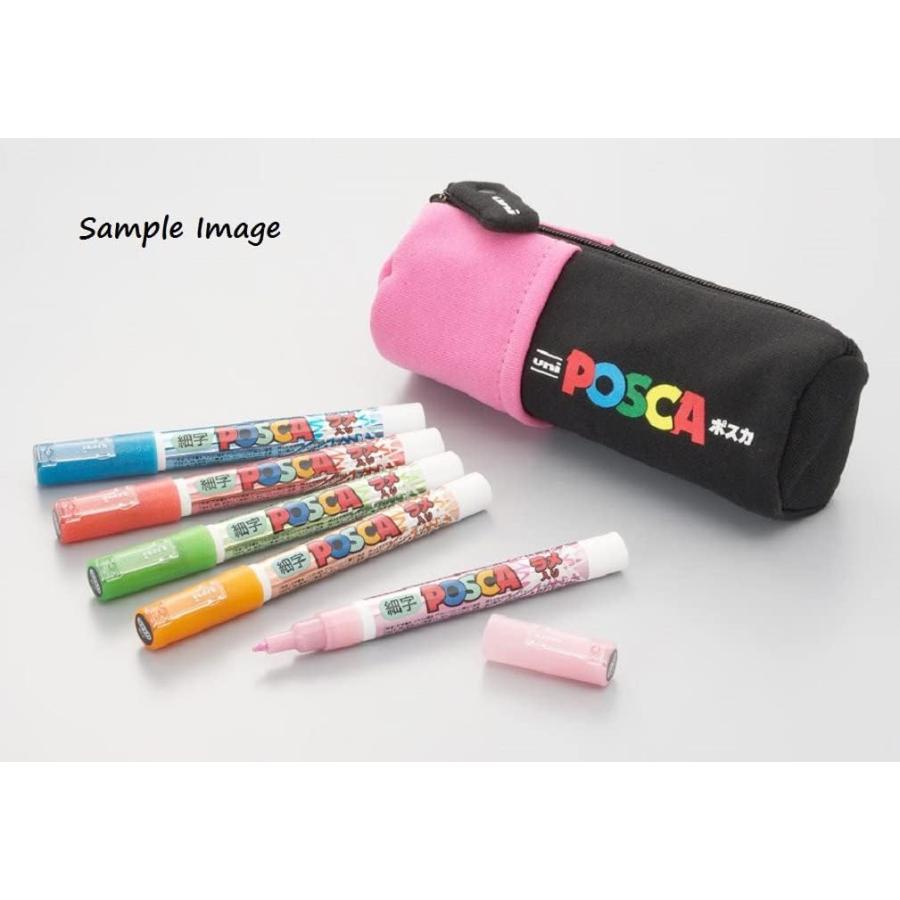 三菱鉛筆 水性顔料マーカー ポスカ ラメ入り 細字 PC-3ML レッド