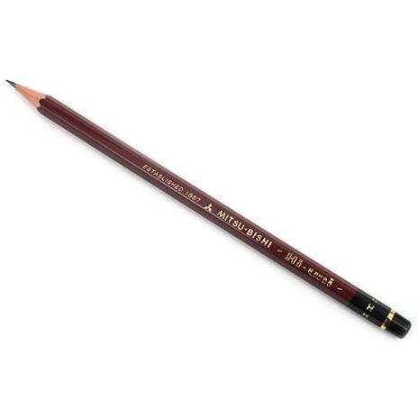 三菱鉛筆 ハイユニ 鉛筆 H 1本 単品 HUH なめらかな書き味 高品質 製図