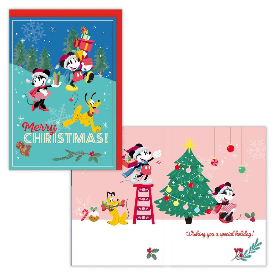 ミッキー&ミニー クリスマスカード ホールマーク 854-911 プリント