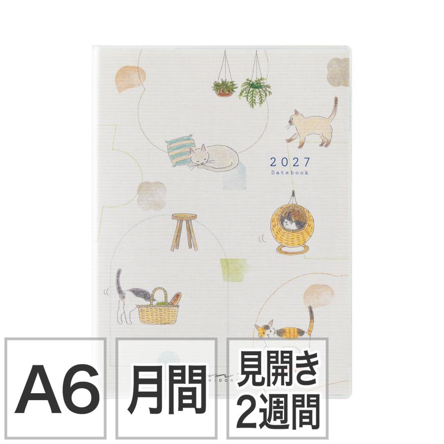 ミドリ 2027年 手帳 ポケットダイアリー A6 [月間ブロック＋見開き2