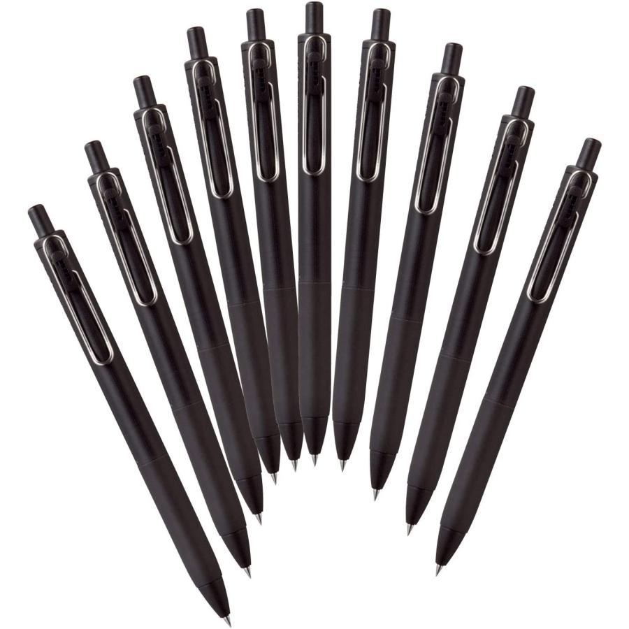 ユニボールワン ゲルボールペン 0.5mm 黒 黒軸 三菱鉛筆 UMNS05BK.24