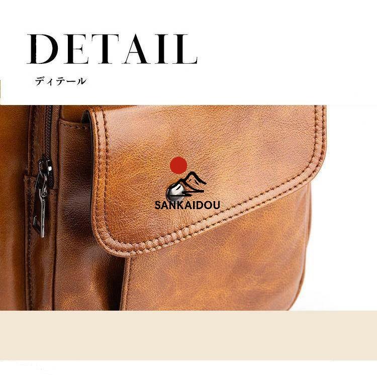 ボディバッグ メンズ 本革 レザー 最上級の天然牛革 2way レザーバッグ