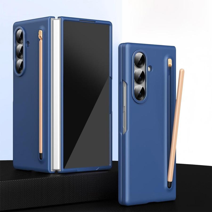 送料無料】Galaxy Z Fold7/6/5/4 ケース ペンホルダー付き 一体型 PC