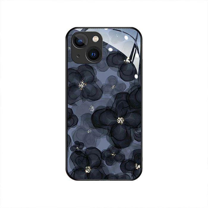 iPhone17ケース iPhone16Proケース iPhone15ケース フラワー 墨絵