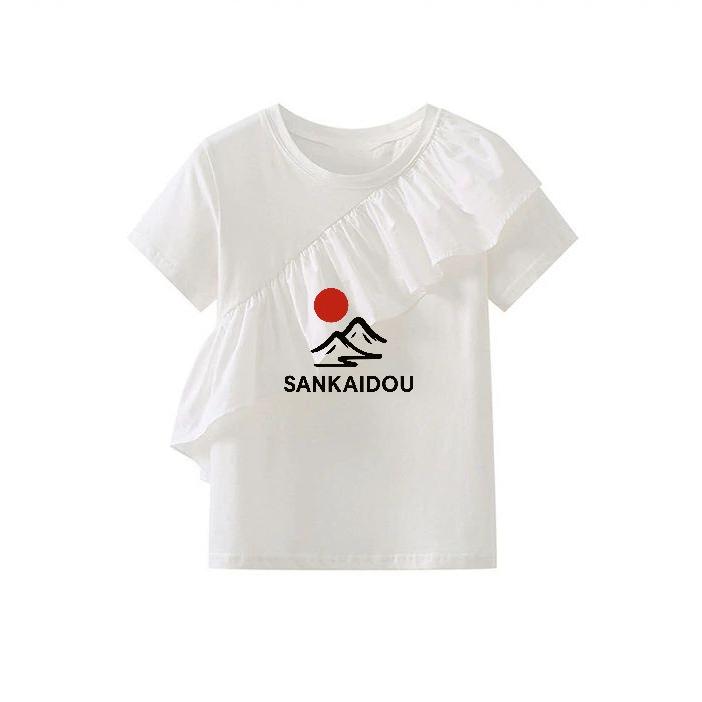 フリルコンビプルオーバー 半袖 トップス レディース Tシャツ