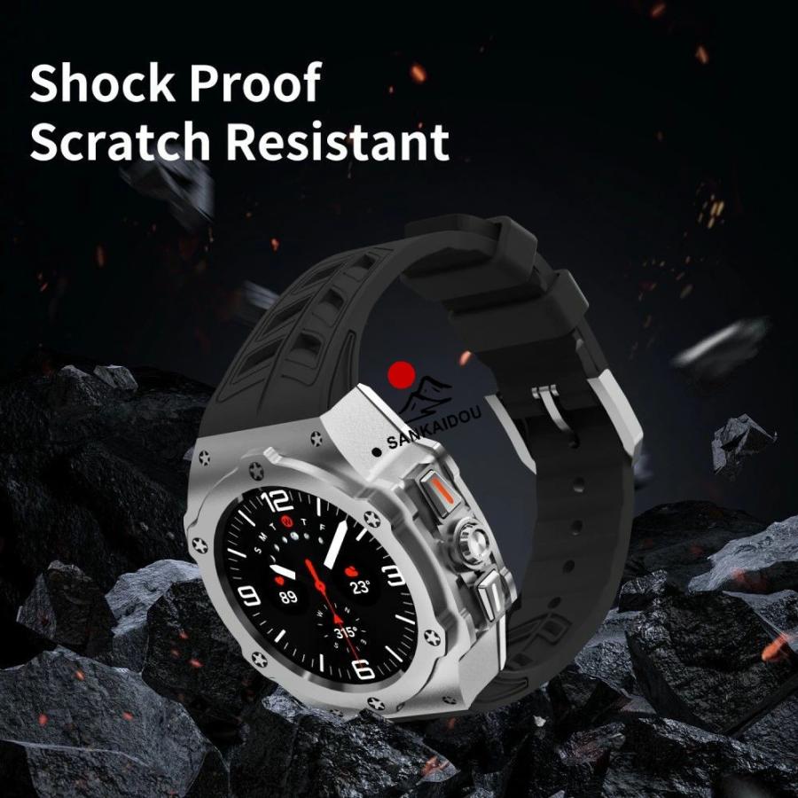 送料無料 galaxy watch Ultra 7 47mm バンド ステンレス 一体型 交換用