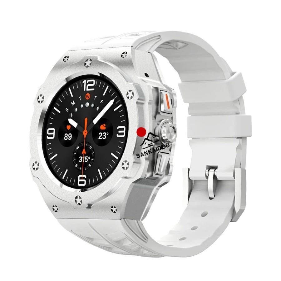 送料無料 galaxy watch Ultra 7 47mm バンド ステンレス 一体型 交換用