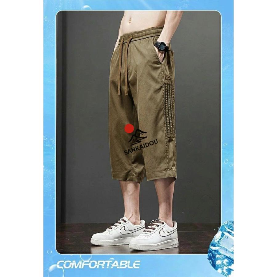 M~5XL パンツ メンズ 7分丈 ズボン 夏用 七分丈 ハーフパンツ ショート