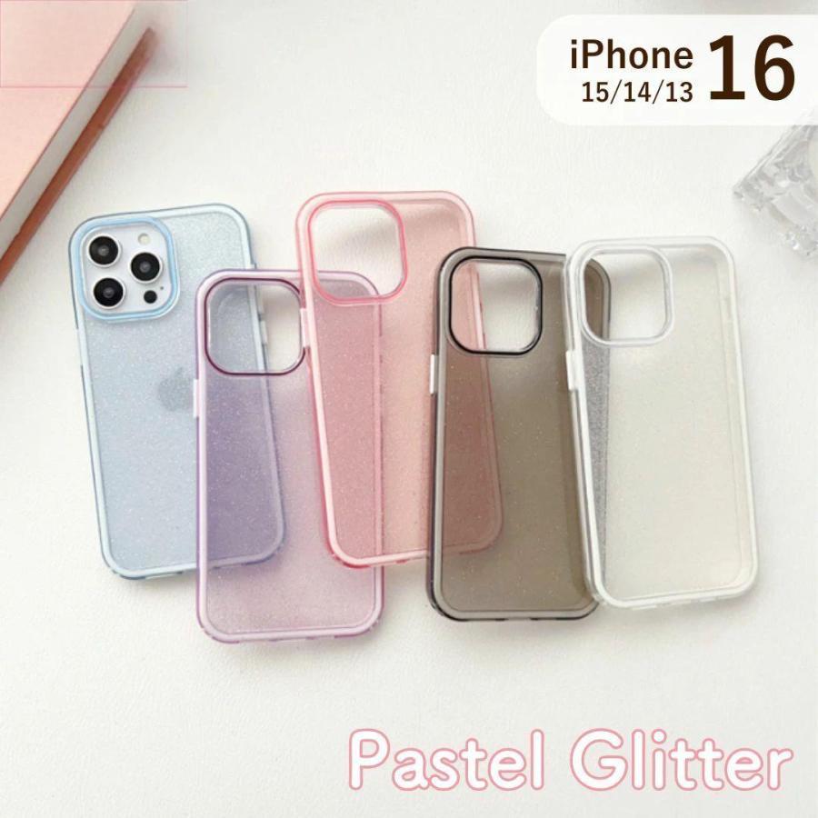 ※値下げ中！ajew グリッター透明ピンクケース　iPhone 15pro用 ajew（エジュー） スマホケース 「ajew」PVC HEART PLANET POCKET