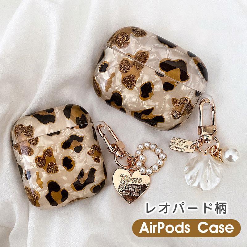 AirPods4 チャーム付 レオパード柄 AirPods ケース Pro カバー