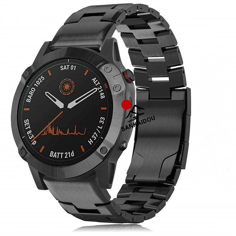 送料無料  Garmin Fenix5/5XPlus/Fenix6Xpro  バンド チタン合金 ベルト Garmin Fenix  8 バンド Garmin Fenix 7x  交換用バンドGarmin Fenix 6xpro バンド プレの画像