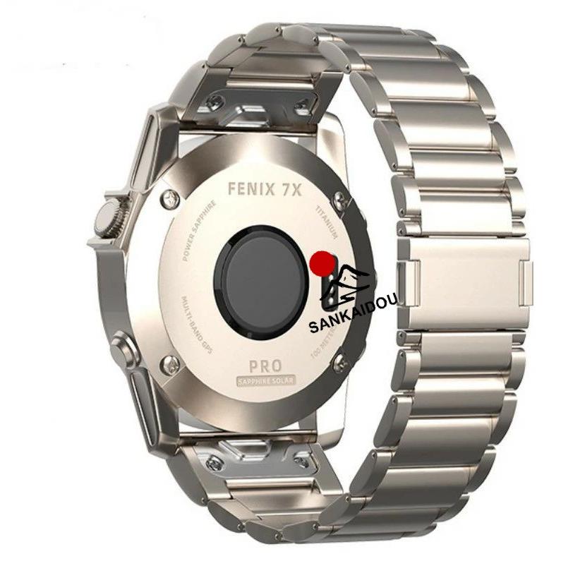 送料無料 Garmin Fenix5/5XPlus/Fenix6Xpro  磁気吸着 バンド チタン合金 ベルト Garmin Fenix 8 バンド Garmin Fenix 7x  交換用バンドGarmin Fenix 6xpro バンの画像