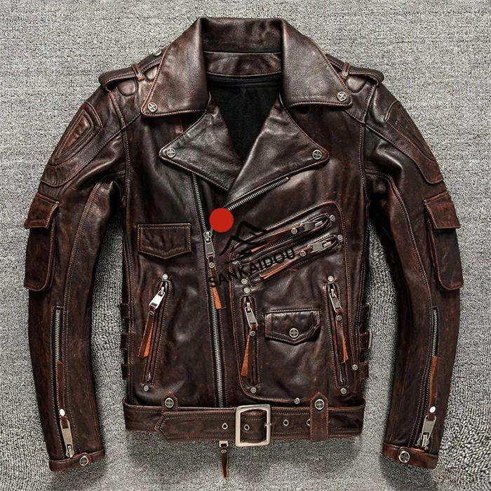 S~6XL ライダースジャケット ライダース メンズ 本革 牛革 フライト
