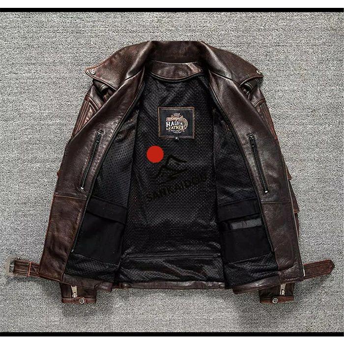 S~6XL ライダースジャケット ライダース メンズ 本革 牛革 フライト