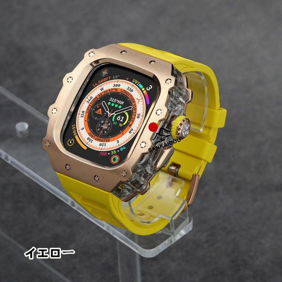 送料無料 Apple Watch s11  ステンレス一体型 バンド フレーム保護 高級 Apple Watch 10 Apple Watch s11 46MM 一体型交換用バンド46mm 交換 高級感  耐衝撃プレの画像