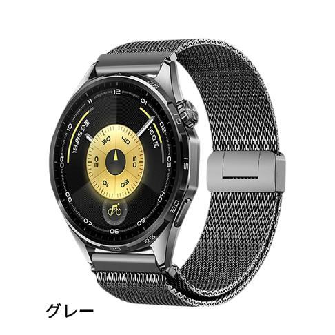 22mm スマートウォッチ用 交換ベルト チタン製 ミラネーゼ マグネット式 クイック着脱 全金属バンド GT6／GT5／GT4／Pro 系 対応 軽量 通気性 おしゃれ メンズの画像