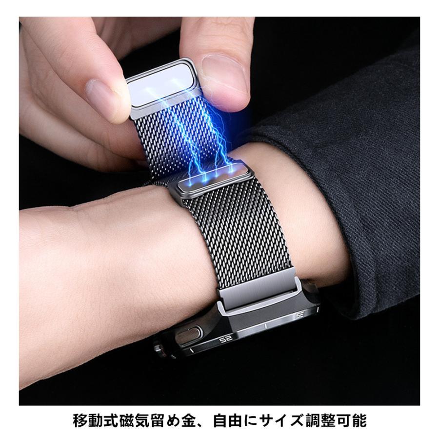 22mm スマートウォッチ用 交換ベルト チタン製 ミラネーゼ マグネット式 クイック着脱 全金属バンド GT6／GT5／GT4／Pro 系 対応 軽量 通気性 おしゃれ メンズの画像
