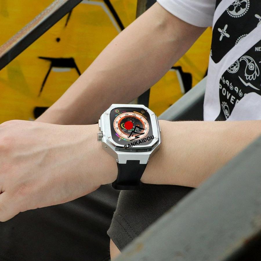 送料無料 Apple watch ultra3  Apple Watch ultra 2 バンド Apple Watchの改造 オールインワンバンド インサートドリル IWatch ultra   バンド一体型 バンド 交の画像