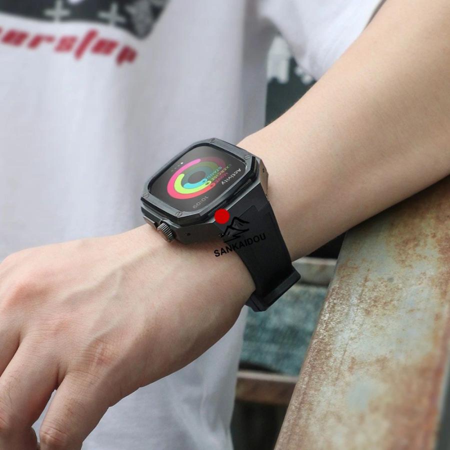 送料無料 Apple watch ultra3  Apple Watch ultra 2 バンド Apple Watchの改造 オールインワンバンド インサートドリル IWatch ultra   バンド一体型 バンド 交の画像