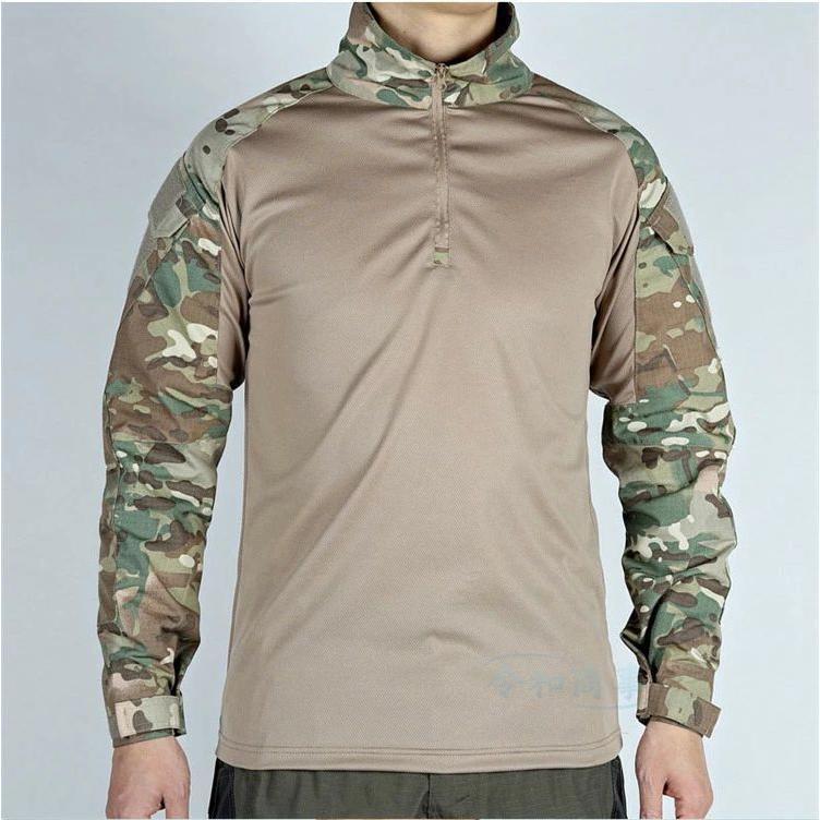 戦闘服 シャツ Tシャツ メンズ 迷彩服 4XL 長袖Tシャツ コンバット