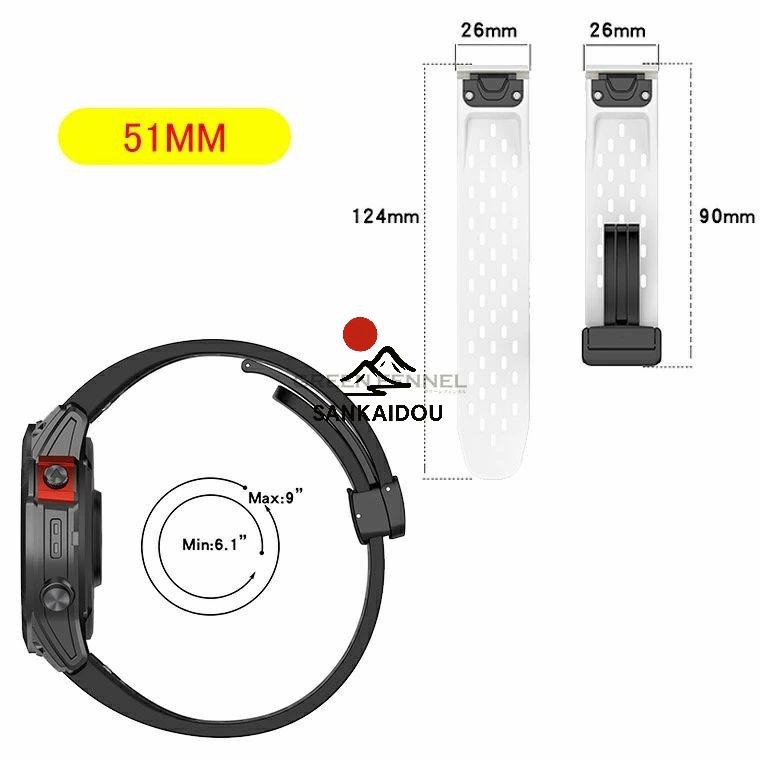 Garmin Fenix 8 43mm 47mm 51mm 交換 バンド 用 交換簡単スポーツ