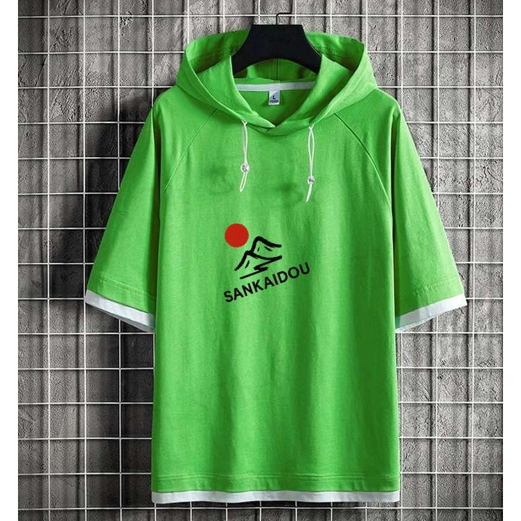 M~3XL パーカー メンズ 半袖 トップス プルオーバー 夏 サマー 半袖