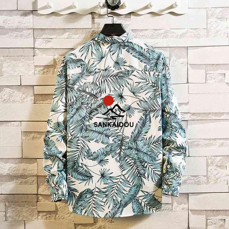 M~5XL 9色展開 アロハシャツ メンズ 総柄シャツ 長袖 シャツ 開襟