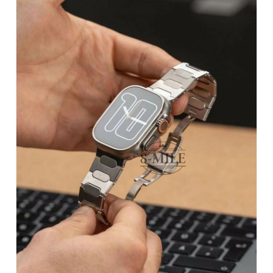 Apple Watch Series 10 （46mm)用バンド チタン製 送料無料 Apple Watch 10 46mm 交換用バンド 9 バンド series 8 チタン