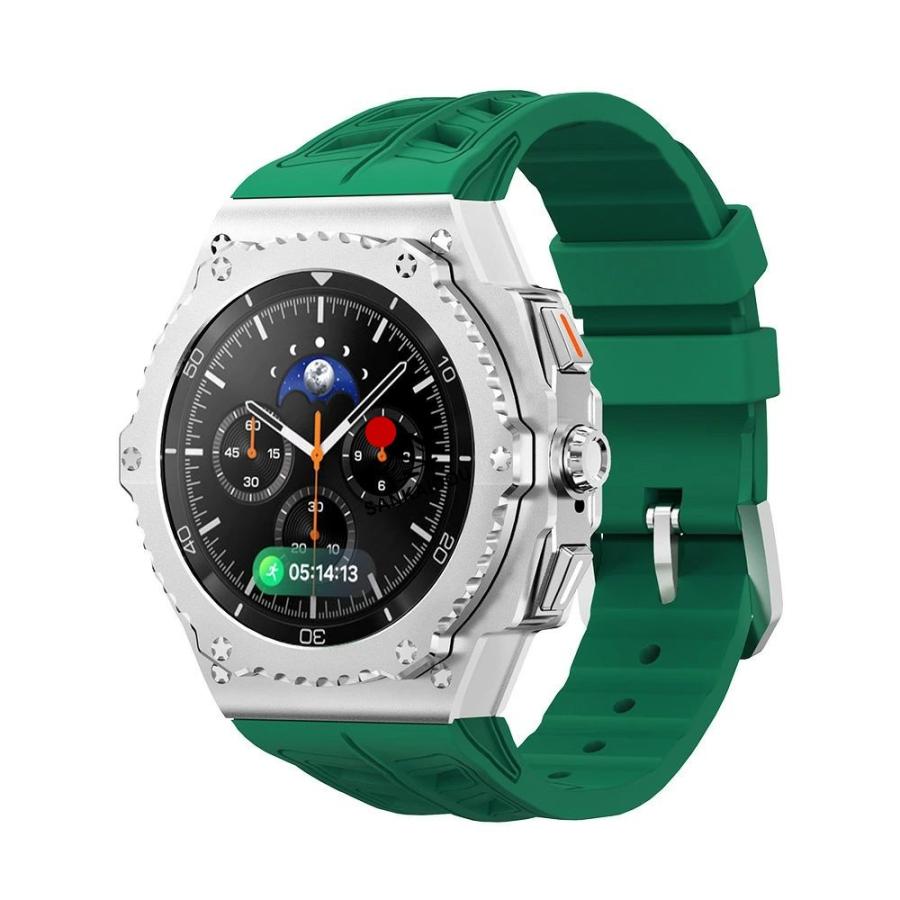 送料無料 galaxy watch 8 Classic 46mm バンド ステンレス 一体型 交換用 バンド シルバーカバーバンド プレゼント レザー メンズ galaxy watch 8 46mm バンド g_8