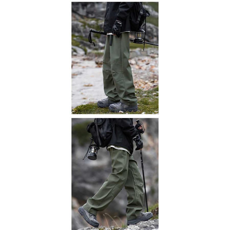 M-2XL トレッキングパンツ メンズ 裏メッシュ サイドジッパー 頑丈 